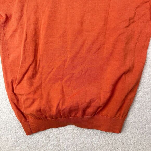 Serge Blanco‎ Knit Polo Shirt Mens Small Orange Short Sleeve - Picture 8 of 13